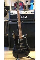 Elektro Gitar Siyah Sss Manyetik Kılıf Kablo Pena