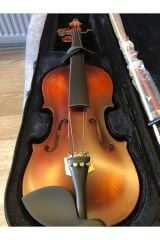 4/4 Mat Keman - Metot - Akort Cihazı - Nota Sticker - Keman Yastığı