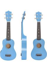 Soprano Açık Mavi Ukulele 54cm Kılıf Ve Pena
