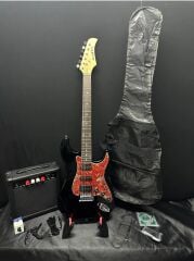 Elektro Gitar Seti 15w Amfi Stant Askı Kılıf Tuner Yedek Tel