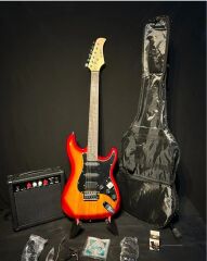 Elektro Gitar Seti 15w Amfi Stant Askı Kılıf Tuner Yedek Tel