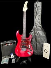 Elektro Gitar Seti 15w Amfi Stant Askı Kılıf Tuner Yedek Tel